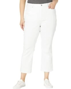 NYDJ Plus Size Slim Boot Ankle Jeans in Optic White