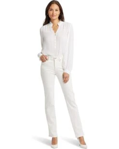 NYDJ Marilyn Straight in Winter White | Jeans