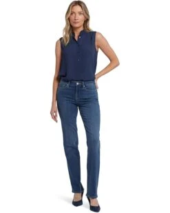 NYDJ No Gapper™ Marilyn Straight Jeans in Valencia Surf