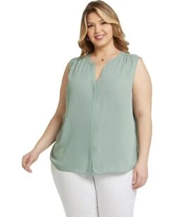 NYDJ Plus Sleeveless Pintuck Blouse | Shirts & Tops -Womens Out Fit Deals 61JqeGDnluL. AC SR736920