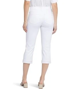 NYDJ Petite Marilyn Crop Cuff Jeans in Optic White -Womens Out Fit Deals 61KT1H20RmL. AC SR736920