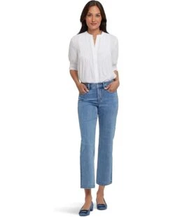 NYDJ Marilyn Straight Ankle Jeans in Minorca Isle