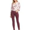 NYDJ Sheri Slim in Dark Cherry | Jeans