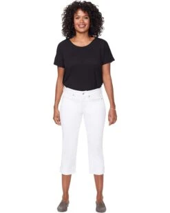 NYDJ Marilyn Crop Cuff Jeans in Optic White -Womens Out Fit Deals 711v7eSHsL. AC SR736920