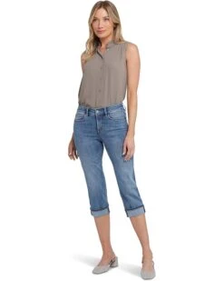 NYDJ Marilyn Straight Crop Jeans in Majorca Bay