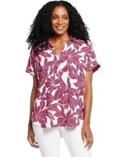 NYDJ Becky Short Sleeved Blouse | Shirts & Tops