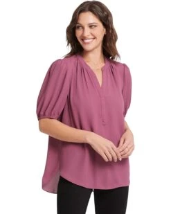 NYDJ Puff Sleeve Popover | Shirts & Tops