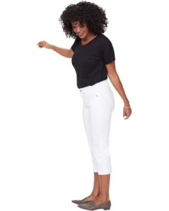 NYDJ Marilyn Crop Cuff Jeans in Optic White -Womens Out Fit Deals 71sKJOLyf3L. AC SR736920
