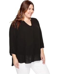 NYDJ Plus Size Pintuck Blouse | Shirts & Tops -Womens Out Fit Deals 81lZMAG7n L. AC SR736920